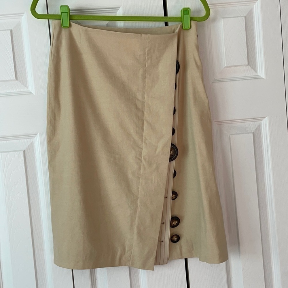 𝅺CASCH by Gro Abrahamsson Stunning Skirt Vertical Varied Sized Buttons Vintage